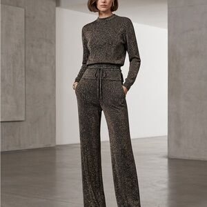 Lanvin Sweater Pants SET w/ Metallic Shimmer